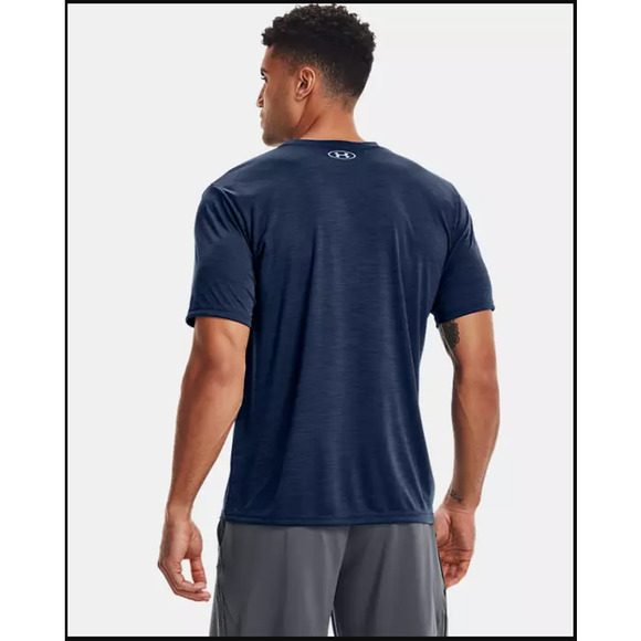 Under Armour UA Velocity Men's T-Shirt Performance Gym Run V-Neck Tee Large Blue - Picture 10 of 11